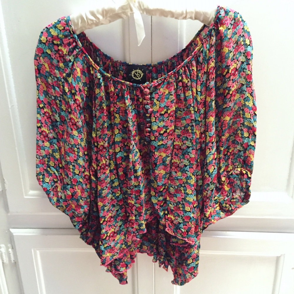 Planet Blue floral dolman top